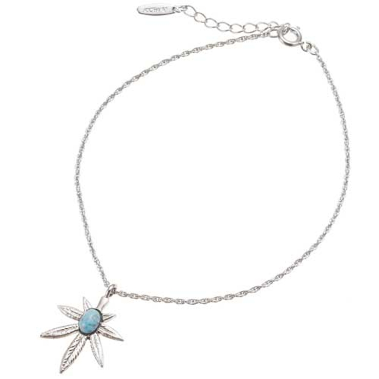 フレンチロープチェーン アンクレット ガンジャターコイズチャーム | アクセサリーショップPIENA | 詳細画像3 