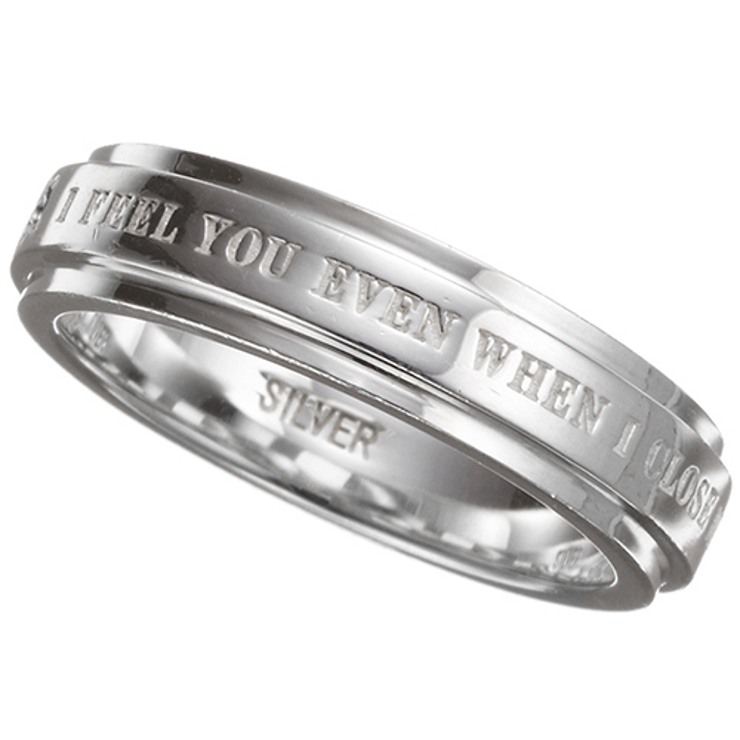 シルバー925製 メッセージリング 1粒天然ブルーダイヤモンド | アクセサリーショップPIENA | 詳細画像2 