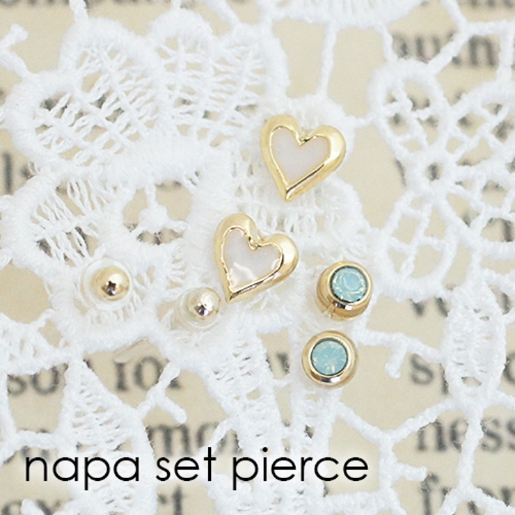 樹脂ポストピアス スタッド 豪華6点セット | アクセサリーショップPIENA | 詳細画像1 