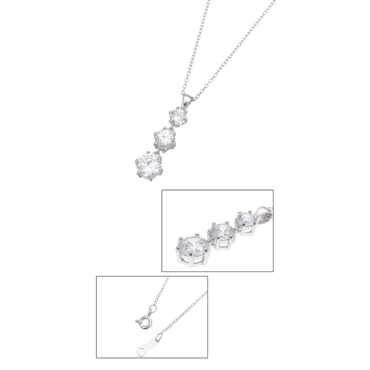 ネックレス スリーストーンネックレス シルバー925製 | アクセサリーショップPIENA | 詳細画像2 
