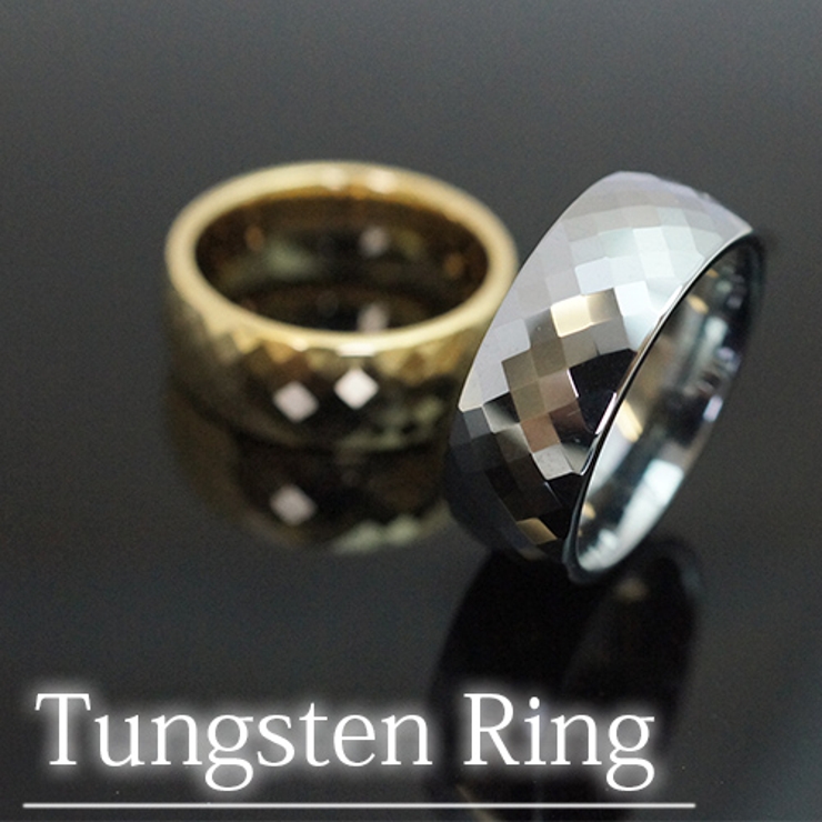 タングステンを使用したひし形カットのリング 01 シルバー02 | アクセサリーショップPIENA | 詳細画像1 