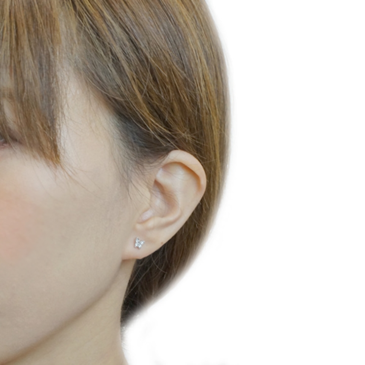 スタッドピアスセット ステンレス製ポスト バタフライストーンペア | アクセサリーショップPIENA | 詳細画像8 