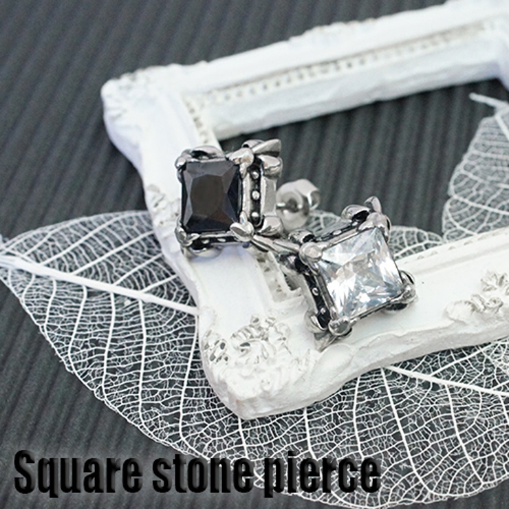 シングルスタッドピアス サージカルステンレス製ポスト ハーフピアス | アクセサリーショップPIENA | 詳細画像1 