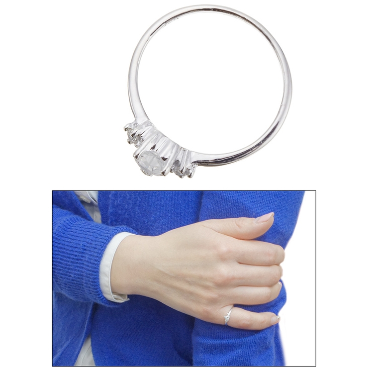 ハート型にカットされた一粒のキュービックジルコニアがキラめくリング ピンキーリン… | アクセサリーショップPIENA | 詳細画像3 