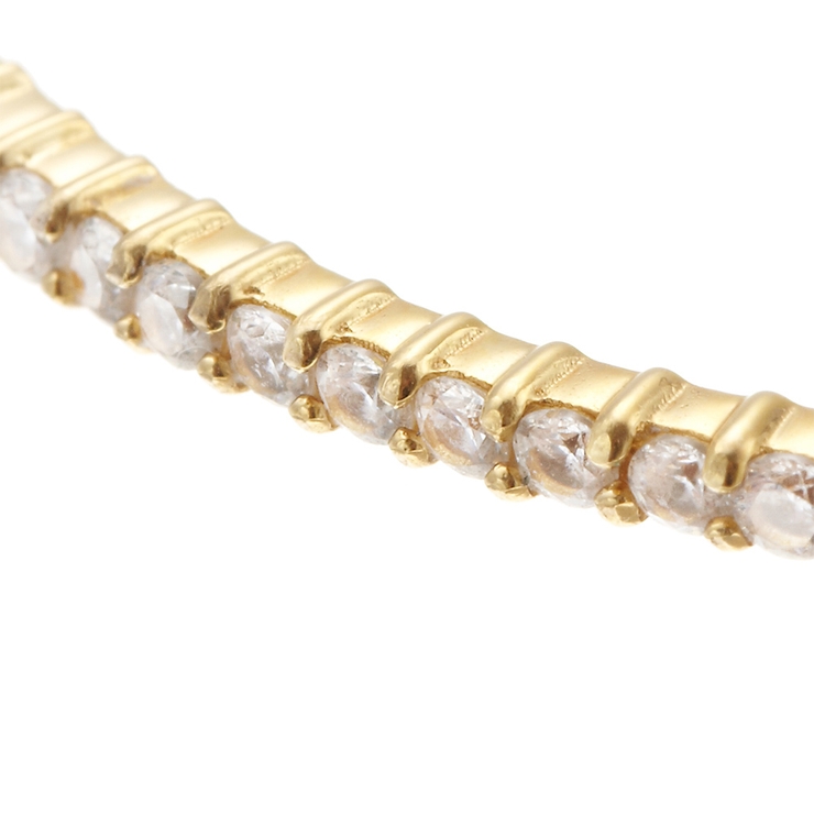 ブレスレット ジルコニアを並べたU字バーをチェーンでつないだブレス サージカルス… | アクセサリーショップPIENA | 詳細画像7 