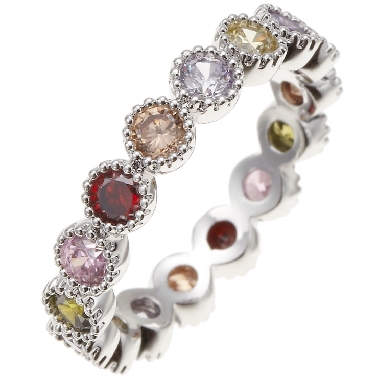 キュービックジルコニア 新作ミルグレイン フルエタニティリング | アクセサリーショップPIENA | 詳細画像7 