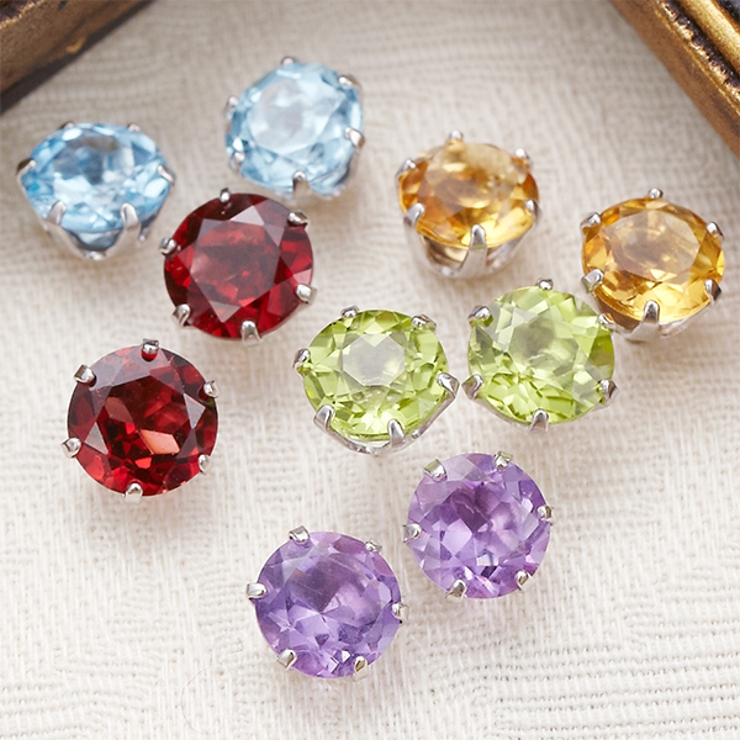 シルバー925ピアス 天然石のスタッドピアス 5mmsilver925シトリン | アクセサリーショップPIENA | 詳細画像1 