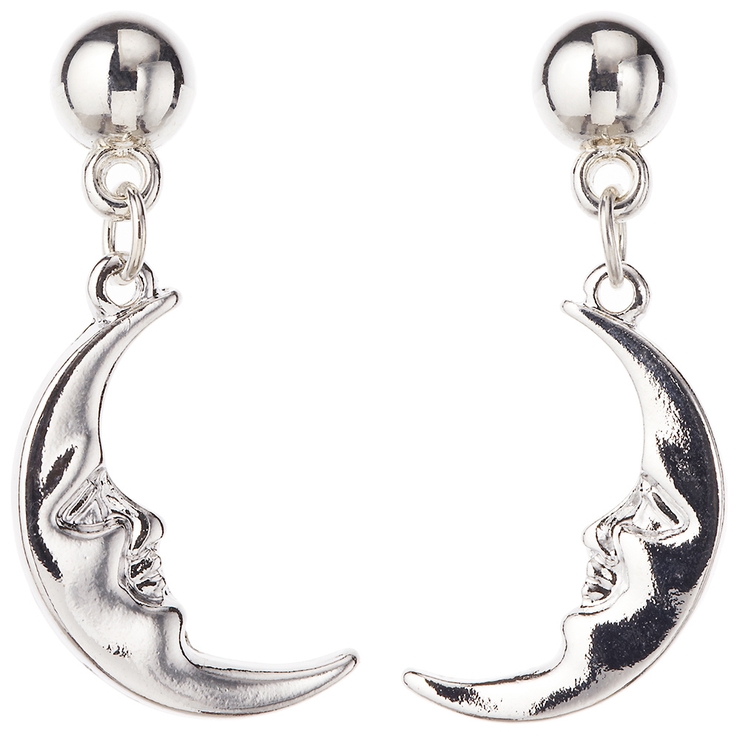 スタッドピアス 顔が描かれた三日月のピアス ムーン | アクセサリーショップPIENA | 詳細画像4 