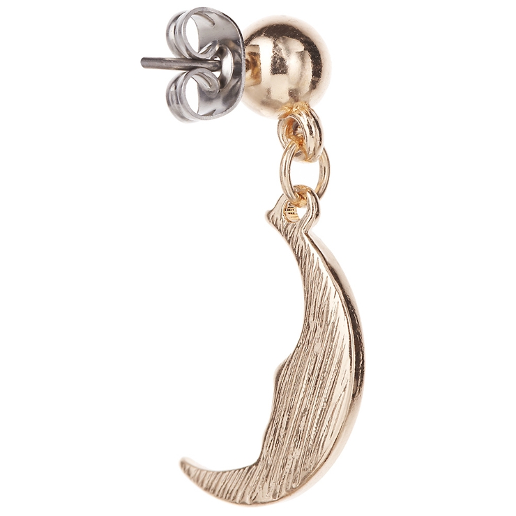 スタッドピアス 顔が描かれた三日月のピアス ムーン | アクセサリーショップPIENA | 詳細画像7 