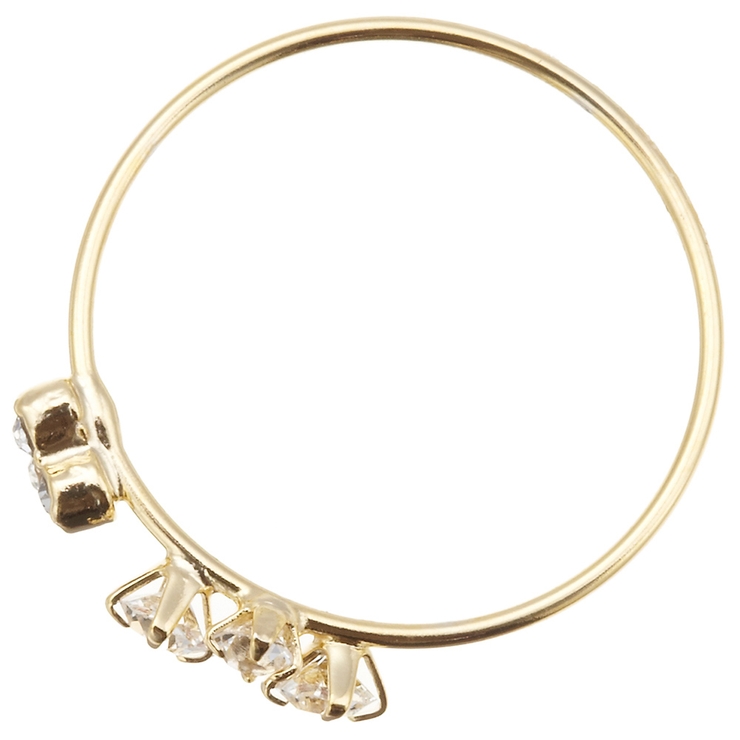 ピンキーリング ハートと3粒ストーンリング ラインストーン | アクセサリーショップPIENA | 詳細画像7 