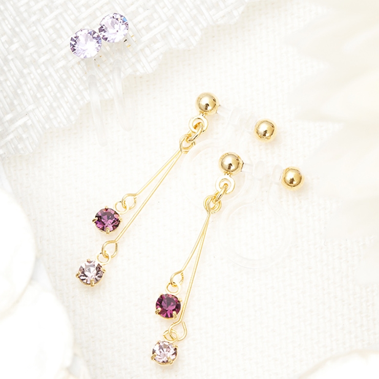 ノンホールピアス セット イヤリング | アクセサリーショップPIENA | 詳細画像1 