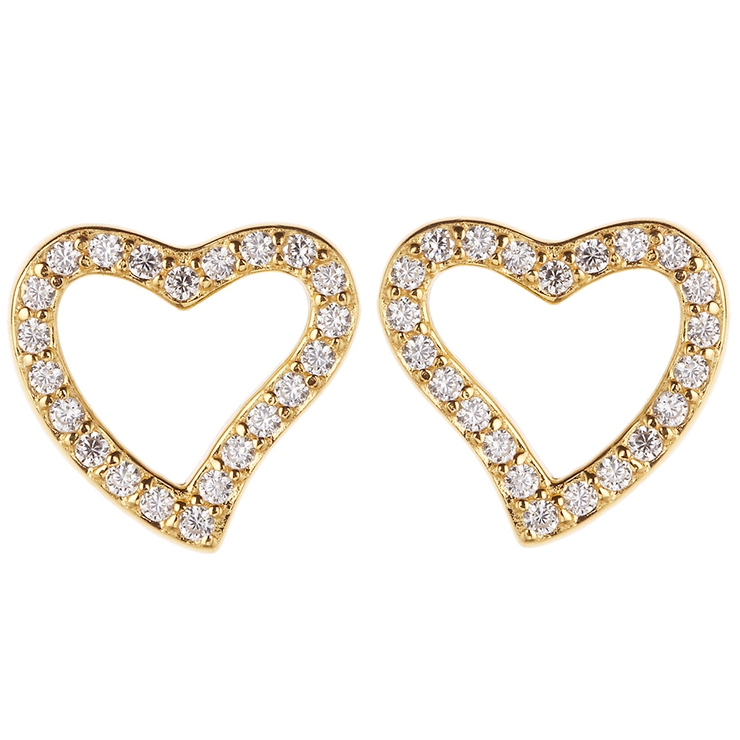 シルバー925スタッドピアス キュービックジルコニアを並べたオープンハートピアス… | アクセサリーショップPIENA | 詳細画像5 