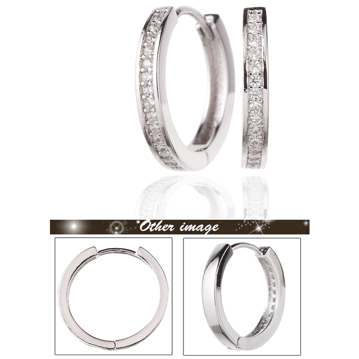 フープピアス リングピアス パヴェリング | アクセサリーショップPIENA | 詳細画像2 