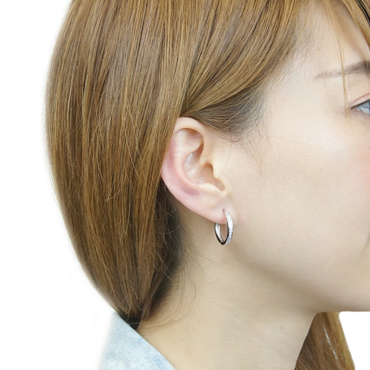 フープピアス リングピアス パヴェリング | アクセサリーショップPIENA | 詳細画像8 
