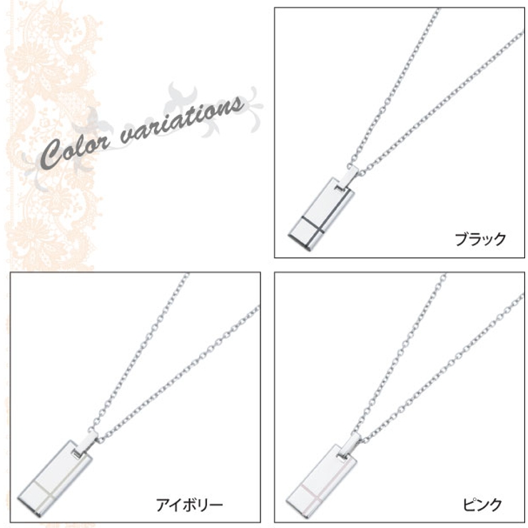 レディースネックレス プレート 長方形 | アクセサリーショップPIENA | 詳細画像2 