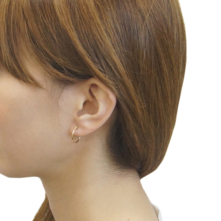 フープピアス K18ポスト 低アレルギー | アクセサリーショップPIENA | 詳細画像9 