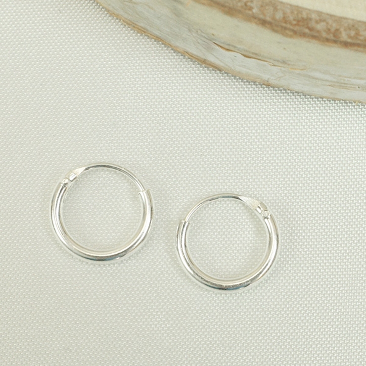 シルバー925フープピアス 10mm リングピアス | アクセサリーショップPIENA | 詳細画像4 