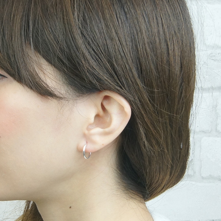 シルバー925フープピアス 14ミリ リングピアス | アクセサリーショップPIENA | 詳細画像8 