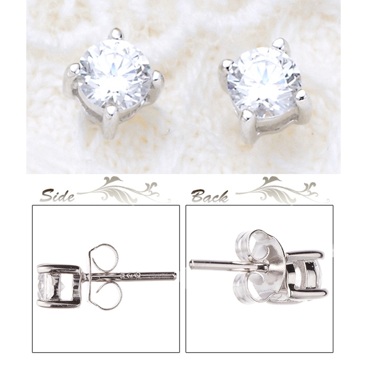 ピアス スーパーキュービックジルコニア シルバー925 | アクセサリーショップPIENA | 詳細画像2 