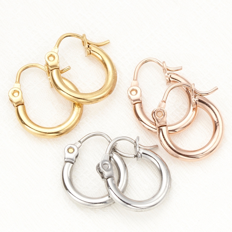 フープピアス パイプスナップピアス ステンレス | アクセサリーショップPIENA | 詳細画像1 