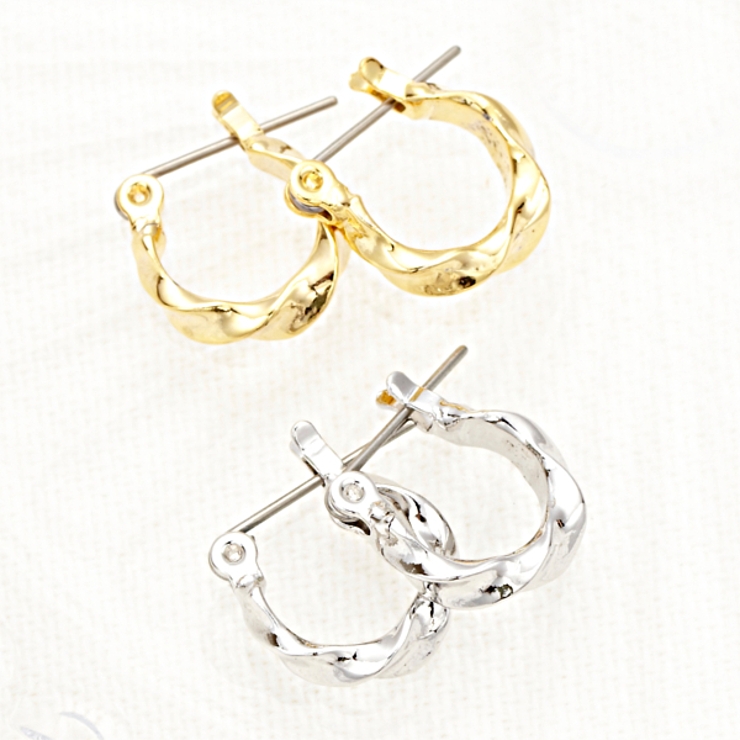 フープピアス レディース キラキラ | アクセサリーショップPIENA | 詳細画像1 
