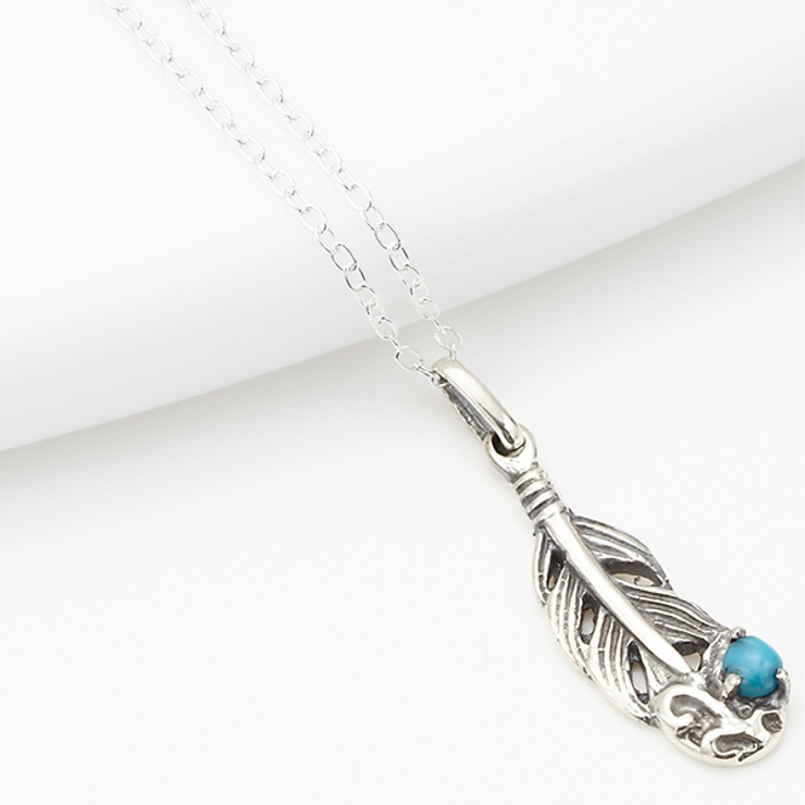 シルバー925製ネックレス ペンダント フェザー | アクセサリーショップPIENA | 詳細画像1 