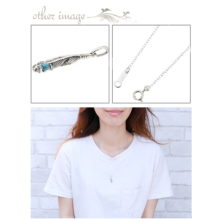 シルバー925製ネックレス ペンダント フェザー | アクセサリーショップPIENA | 詳細画像3 