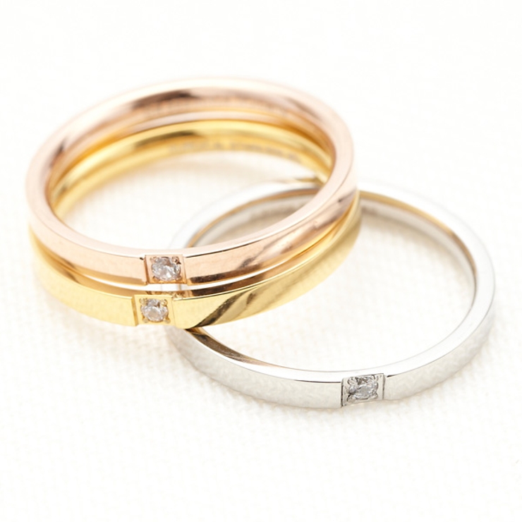 低アレルギーリング キュービックジルコニア サージカルステンレス | アクセサリーショップPIENA | 詳細画像1 