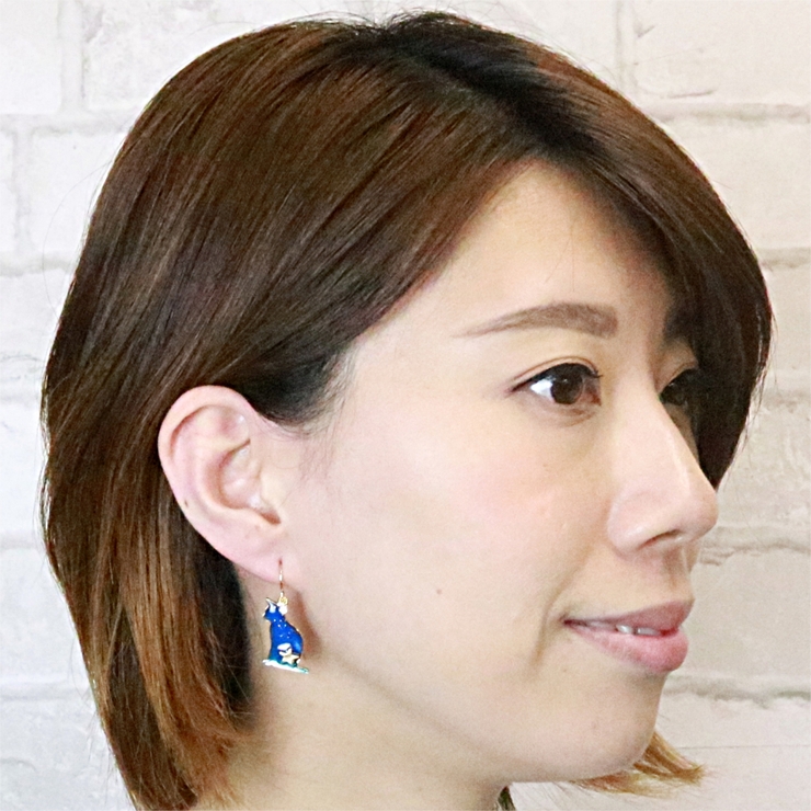 ピアス レディース ねこモチーフと三日月モチーフのフック | アクセサリーショップPIENA | 詳細画像8 