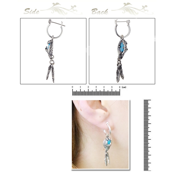 フープピアス メンズピアス ターコイズ | アクセサリーショップPIENA | 詳細画像3 