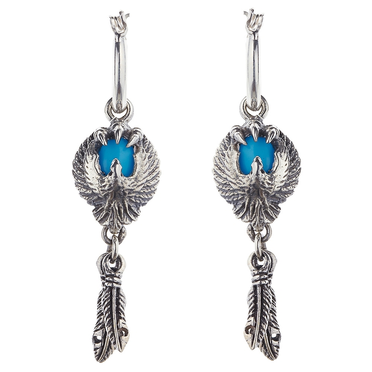 フープピアス メンズピアス ターコイズ | アクセサリーショップPIENA | 詳細画像4 