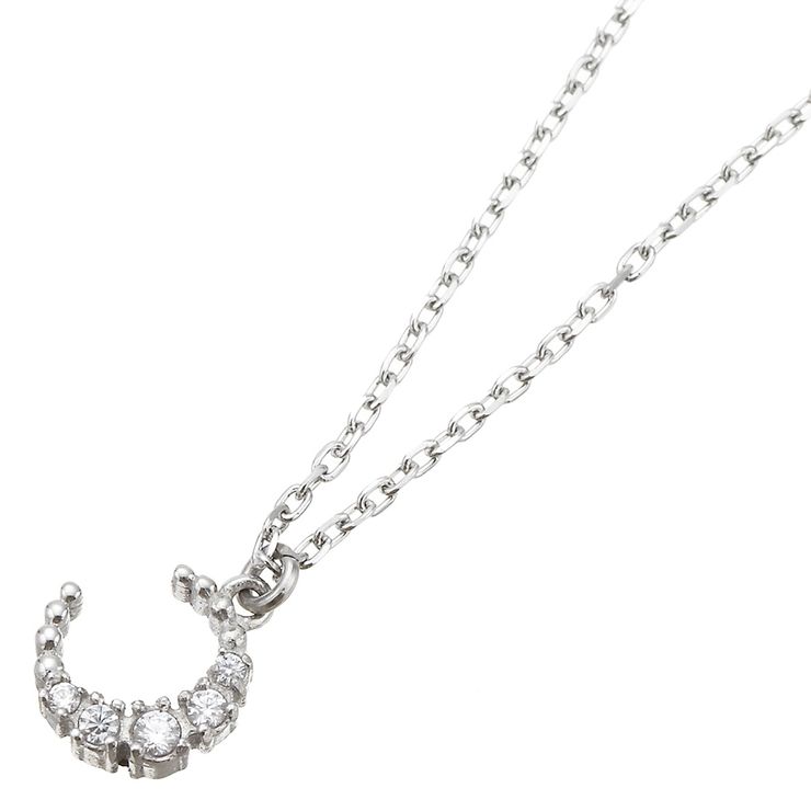 ジルコニアが5石輝くムーンモチーフネックレス ペンダント 三日月 品番 Pena アクセサリーショップpiena アクセサリーショップピエナ のレディースファッション通販 Shoplist ショップリスト
