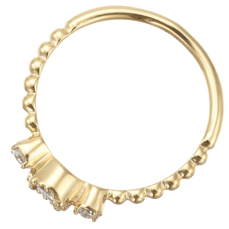 細身プチリング 三石のキュービックジルコニアが輝くリング サイズ3号～13号 | アクセサリーショップPIENA | 詳細画像6 