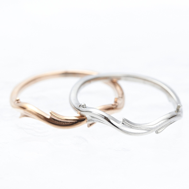 細身プチリング 女性の手先を美しく見せるカタチ なめらかな枝が美しいオリーブの冠… | アクセサリーショップPIENA | 詳細画像1 