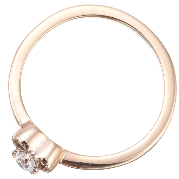 細身プチリング ハートに1粒キュービックジルコニア シュガーリング | アクセサリーショップPIENA | 詳細画像6 