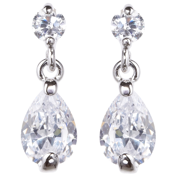 キュービックジルコニアが揺れる！チタン製ポストのピアス 滴 ティアドロップ | アクセサリーショップPIENA | 詳細画像4 