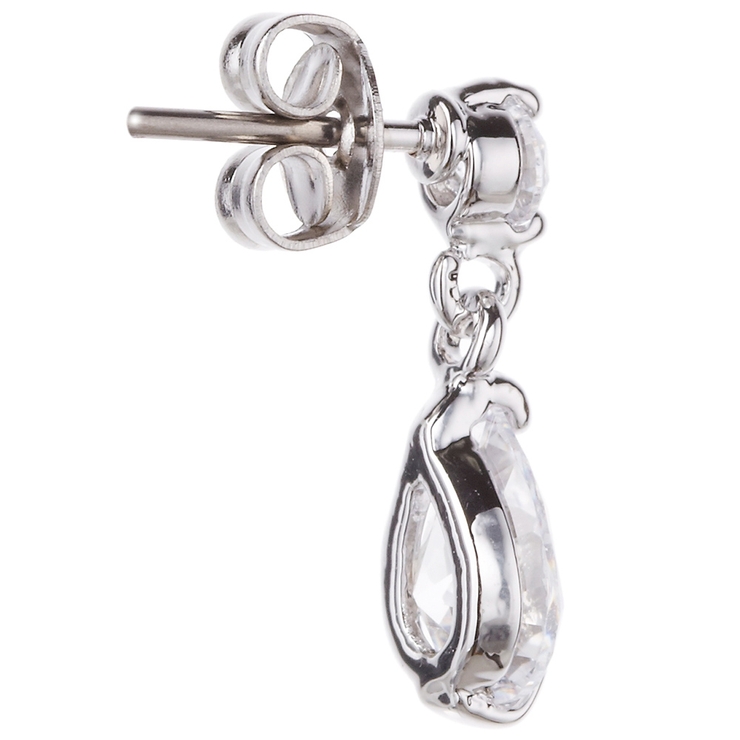 キュービックジルコニアが揺れる！チタン製ポストのピアス 滴 ティアドロップ | アクセサリーショップPIENA | 詳細画像6 