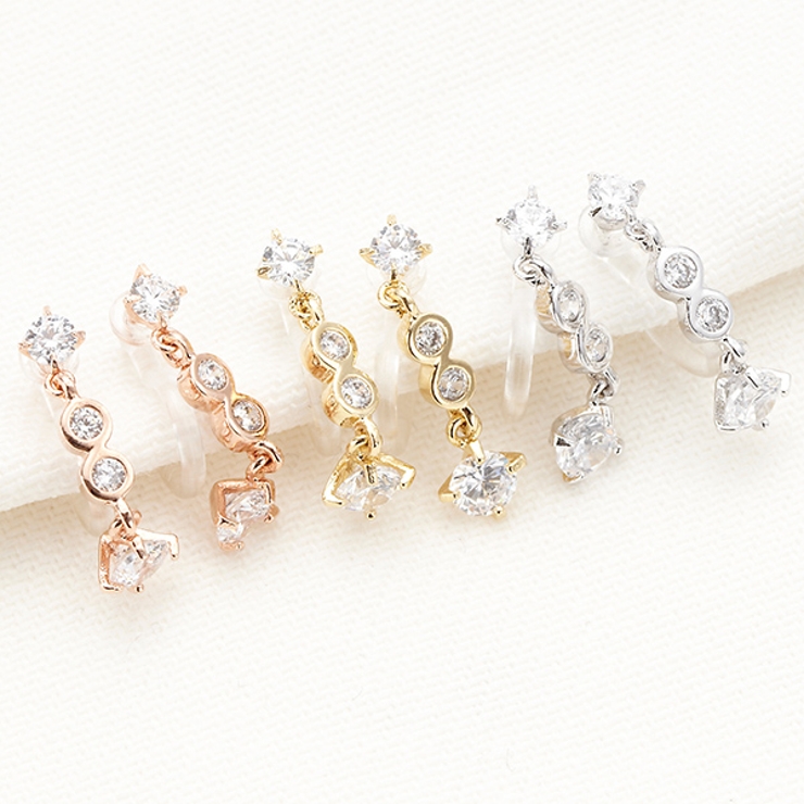 レディース ノンホールピアス 樹脂ポスト | アクセサリーショップPIENA | 詳細画像1 