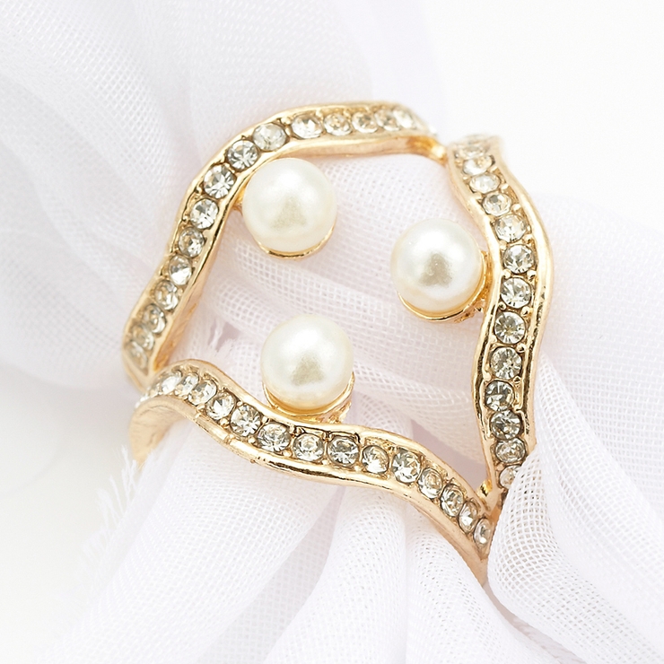 レディース スカーフリング フェイクパール | アクセサリーショップPIENA | 詳細画像1 