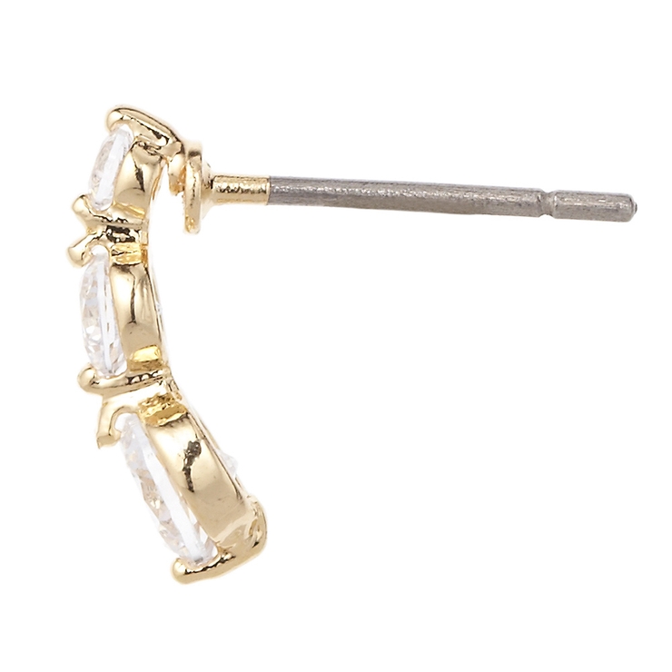 大きさの異なる3石のジルコニアピアス チタンポスト 低金属アレルギー | アクセサリーショップPIENA | 詳細画像7 