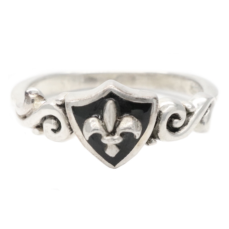 シルバー925製シールドリング 盾 百合[品番：PENA0011988