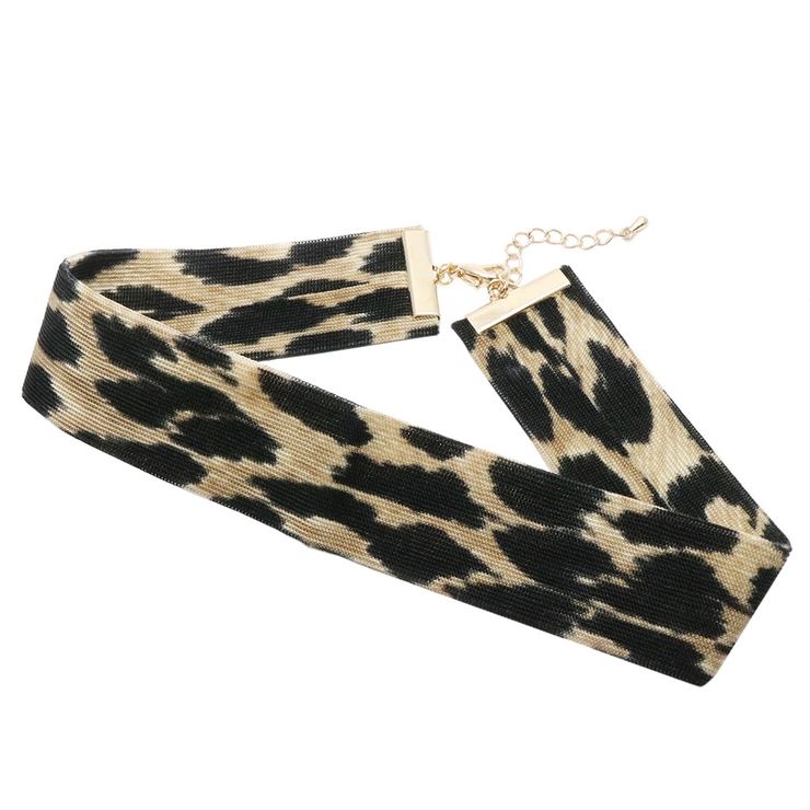 太めレオパード柄チョーカー ネックレス 首輪 | アクセサリーショップPIENA | 詳細画像1 