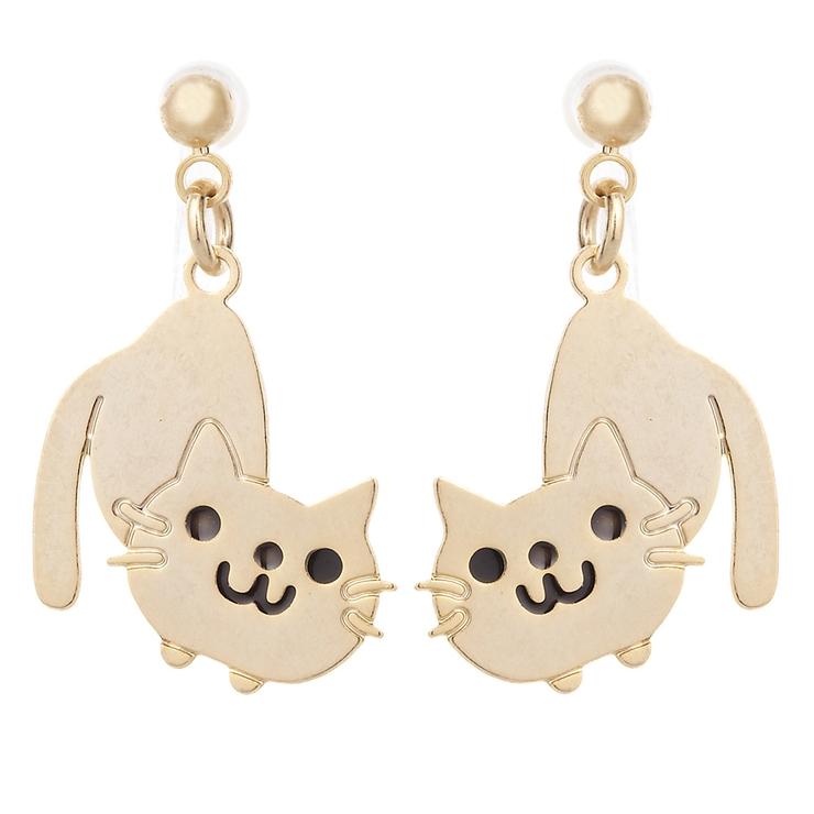 テニスボールゆらゆら猫ピアス テニスボールゆらゆら猫ピアス テニスボールゆらゆら猫ピアス テニス