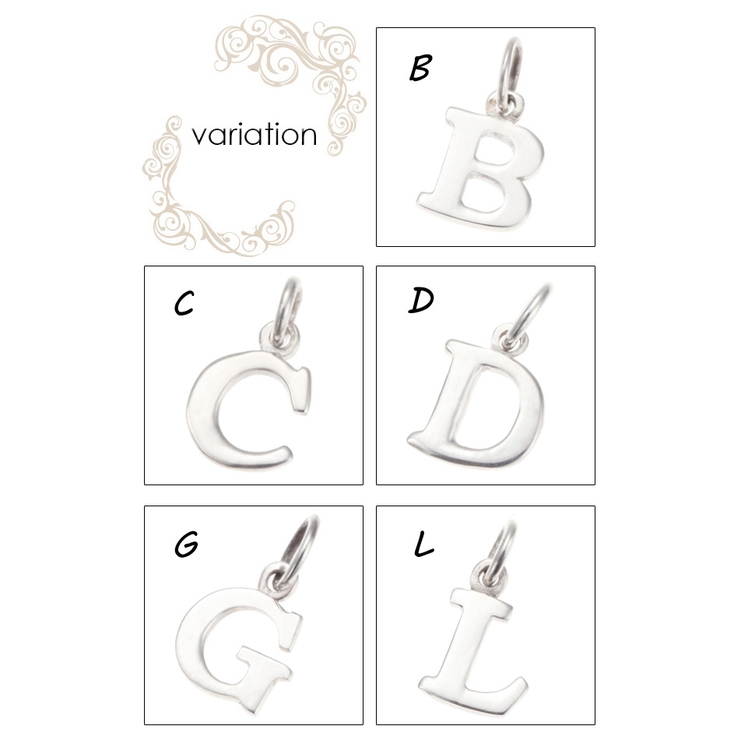 ペンダントトップ イニシャル シンプル | アクセサリーショップPIENA | 詳細画像2 