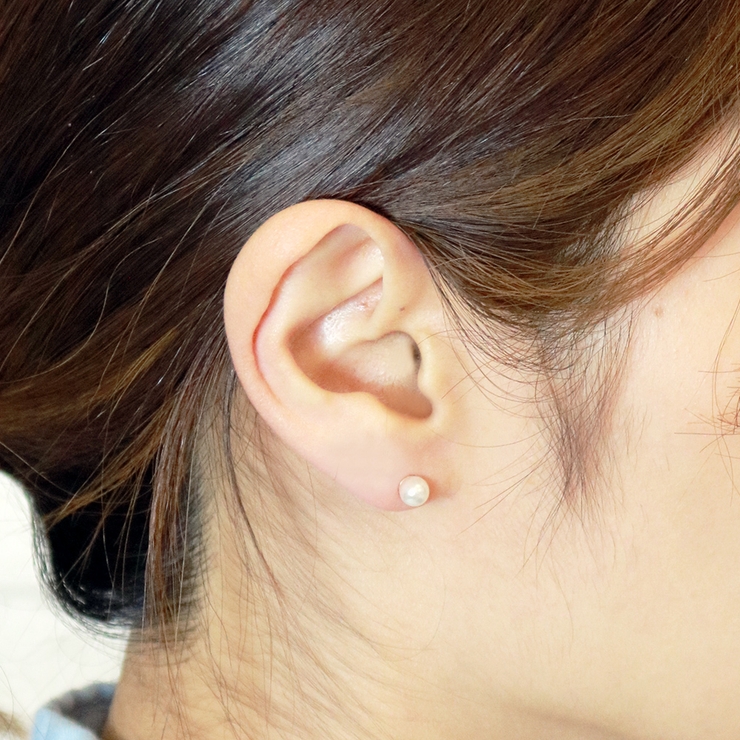 大きめのイミテーションパールのピアス5mm チタン製ポスト | アクセサリーショップPIENA | 詳細画像8 