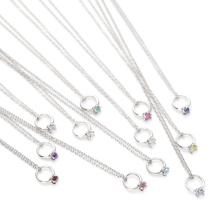 10月の誕生石ベビーリングネックレス ピンクトルマリン 天然石 | アクセサリーショップPIENA | 詳細画像7 