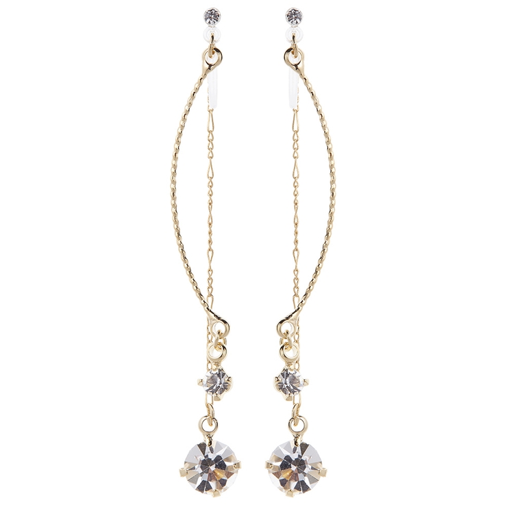 イヤリング レディース 大粒ストーンのバックモチーフチャーム | アクセサリーショップPIENA | 詳細画像4 