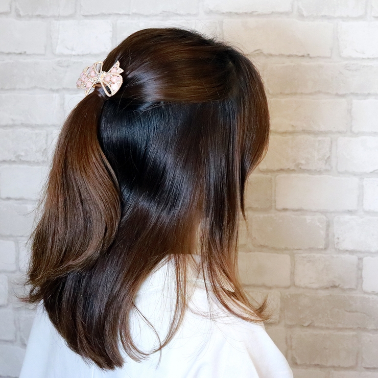 パールリボンヘアバレッタ ハート ストーン | アクセサリーショップPIENA | 詳細画像8 