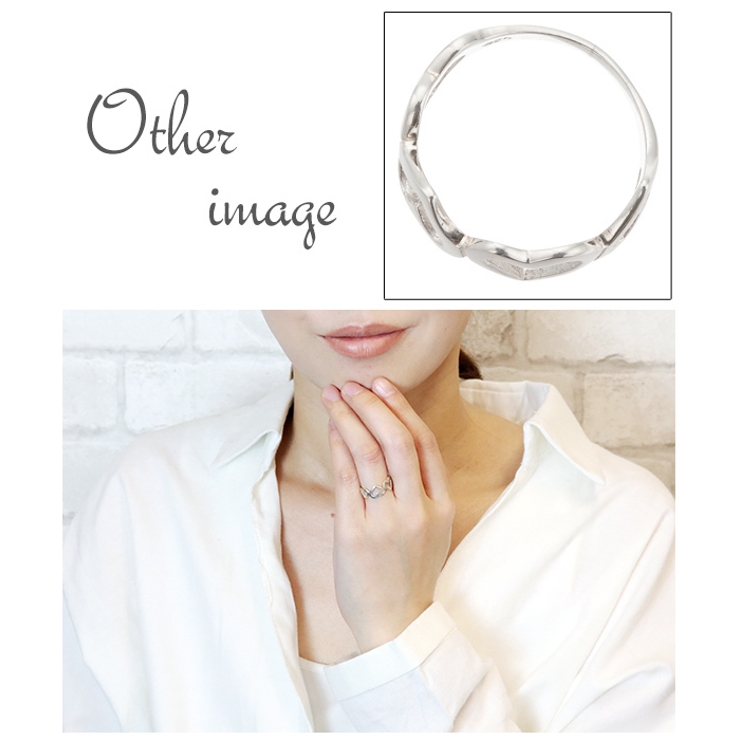 透かしハートフレームリング シルバー925製 シンプル | アクセサリーショップPIENA | 詳細画像3 