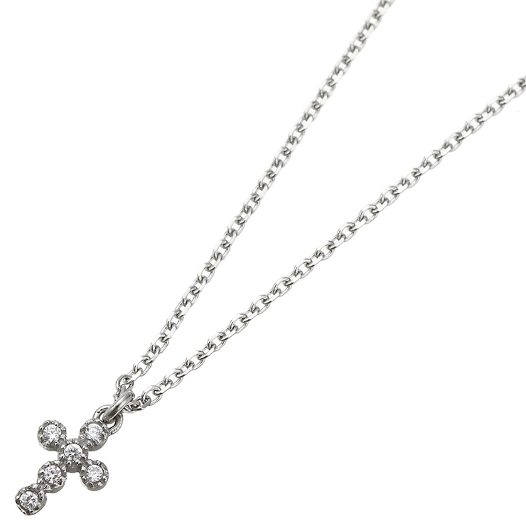 キュービックジルコニアのクロスネックレス 神聖モチーフ ショートネックレス | アクセサリーショップPIENA | 詳細画像4 